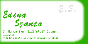 edina szanto business card